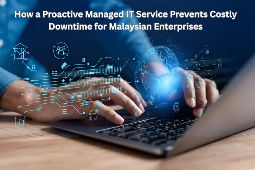 Proactive managed IT service team in Malaysia monitoring enterprise network servers to ensure business continuity.